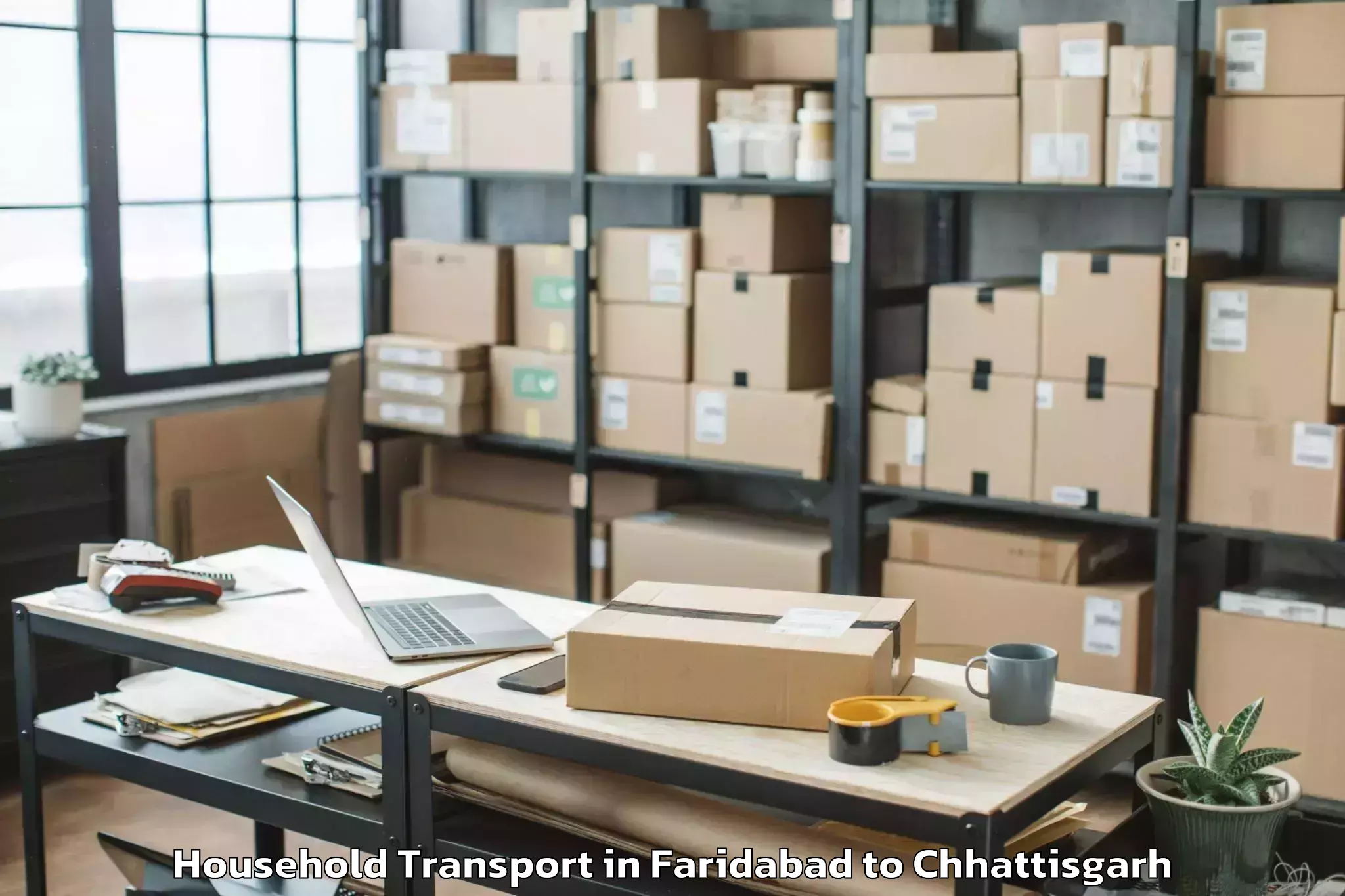 Top Faridabad to Bhopalpattnam Household Transport Available